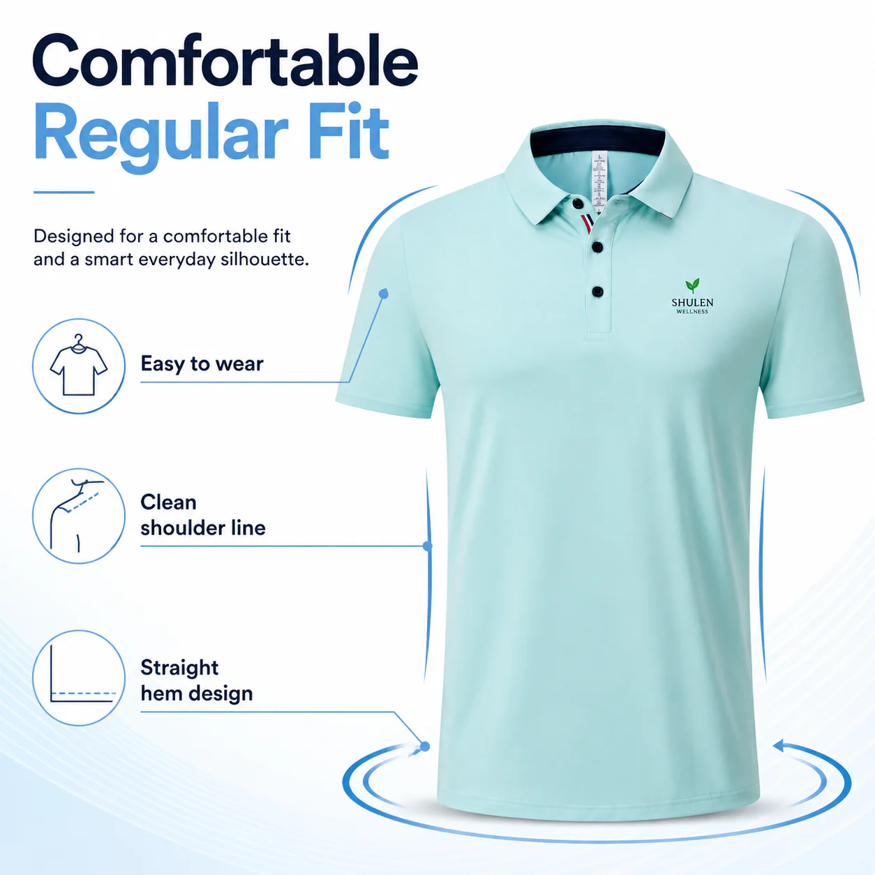 Shulen 7112 Men's Polo Shirt — Six Colors for Different Teams