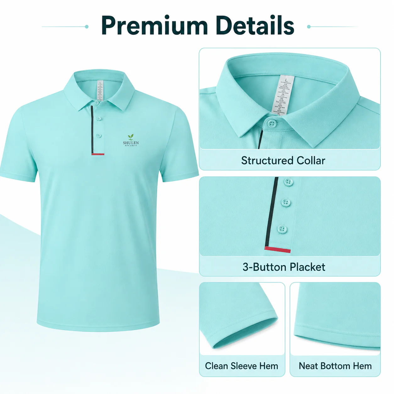 Shulen 7113 Men's Polo Shirt — A Polished Polo with a Detail