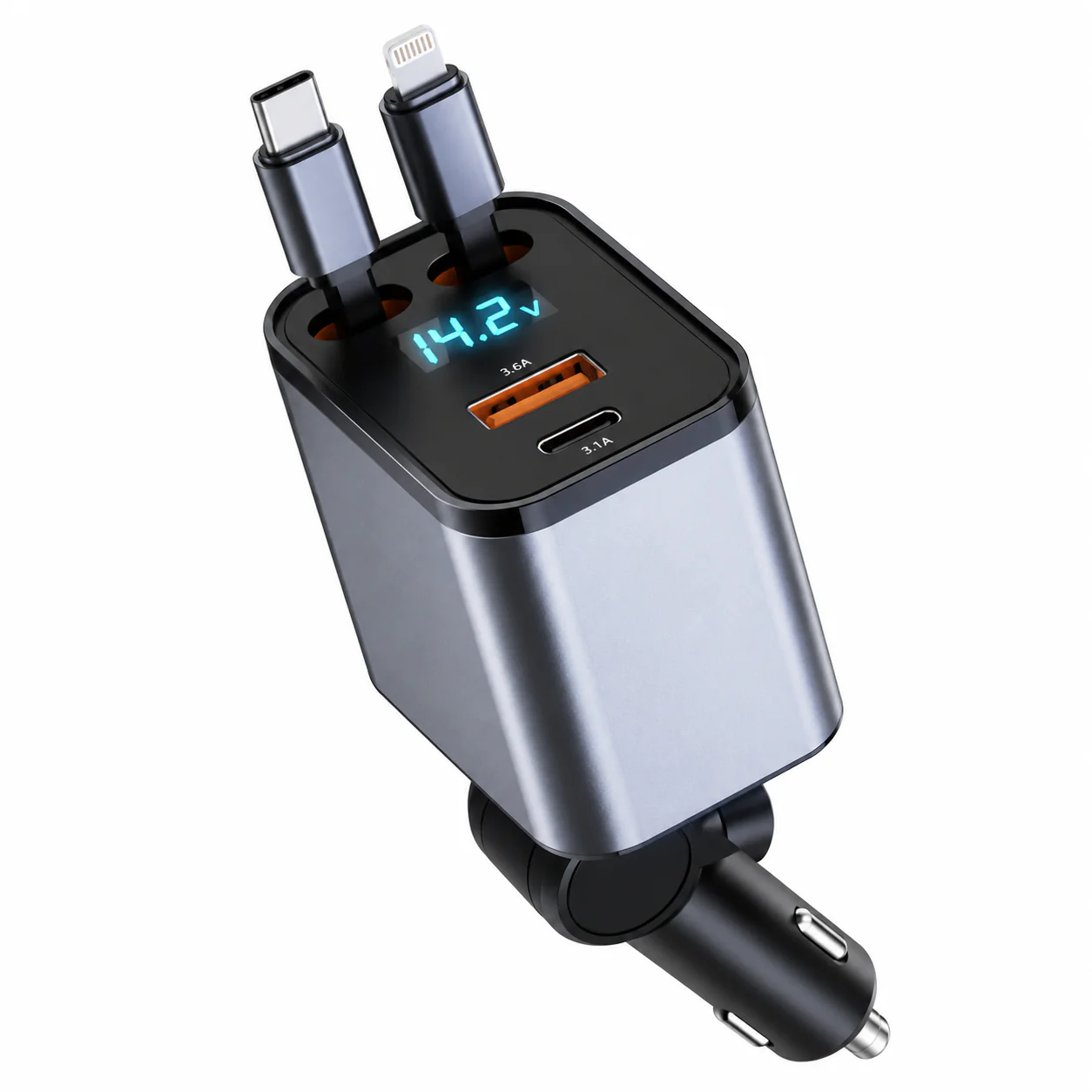 Shulen 4-in-1 Retractable Fast Car Charger