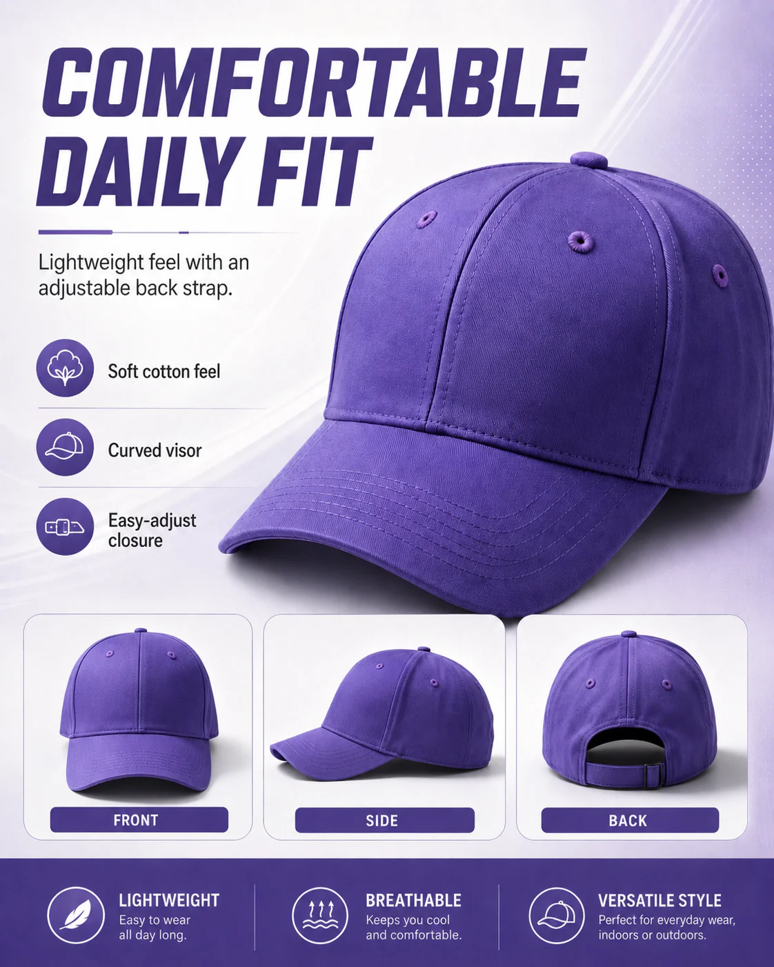 M2006 Premium Racing Baseball Cap — Custom Branding Available