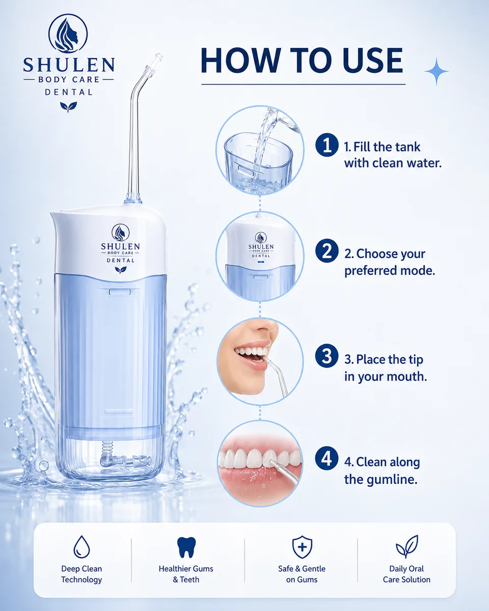 Four cleaning modes of the Shulen water flosser explained